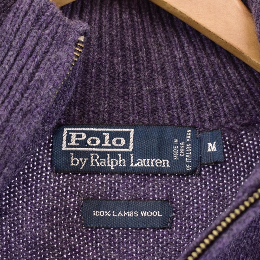 Ralph Lauren(ラルフローレン)の古着 ラルフローレン Ralph Lauren POLO by Ralph Lauren ラムウールニットハーフジップセーター メンズM /eaa344158 メンズのトップス(ニット/セーター)の商品写真