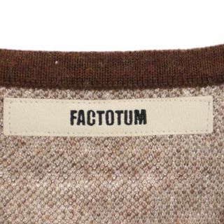 FACTOTUM - ファクトタム 日本製 総柄 半袖 ウール100% ニット ...