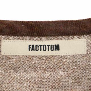 FACTOTUM - ファクトタム 日本製 総柄 半袖 ウール100％ ニット ...