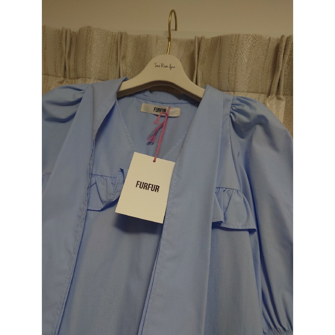 fur fur - 《新品タグ付き》FUR FURボウタイチュニックブラウス fur fur - 《新品タグ付き》FUR FURボウタイチュニックブラウス