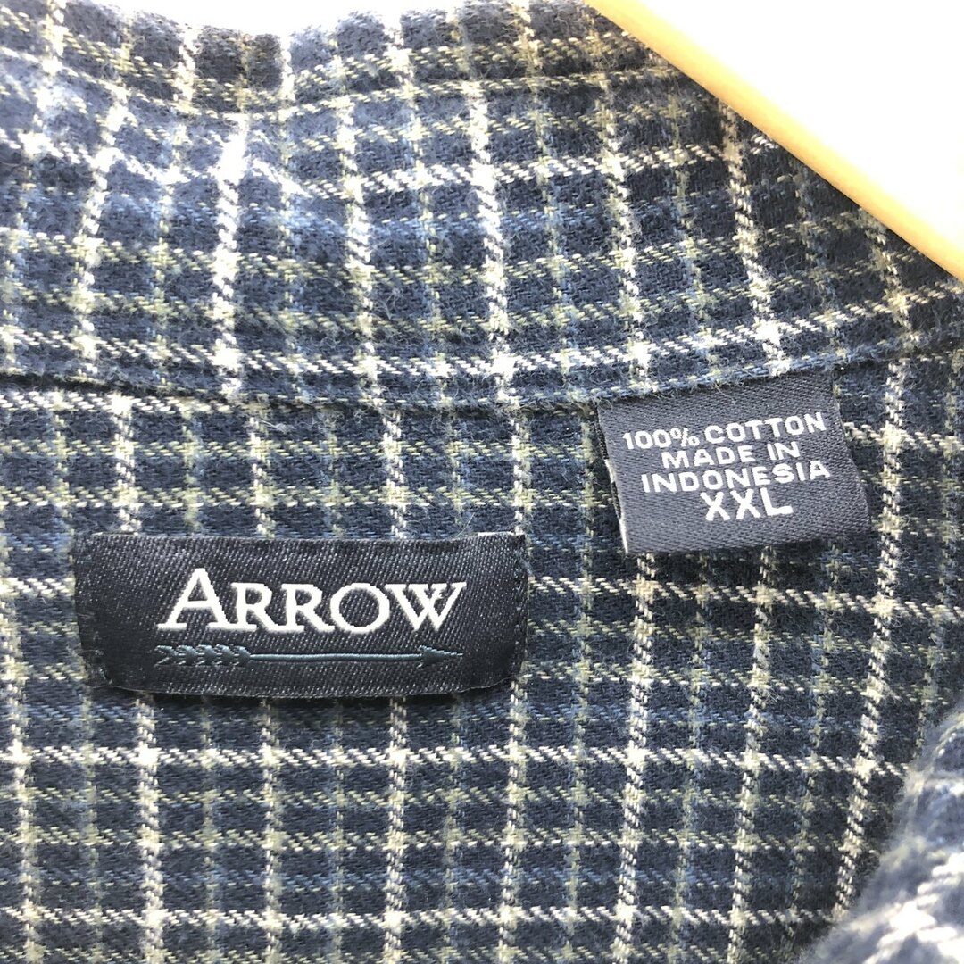 ARROW(アロー)の古着 アロー Arrow 長袖 ボタンダウン ライトネルチェックシャツ メンズXXL /eaa384097 メンズのトップス(シャツ)の商品写真