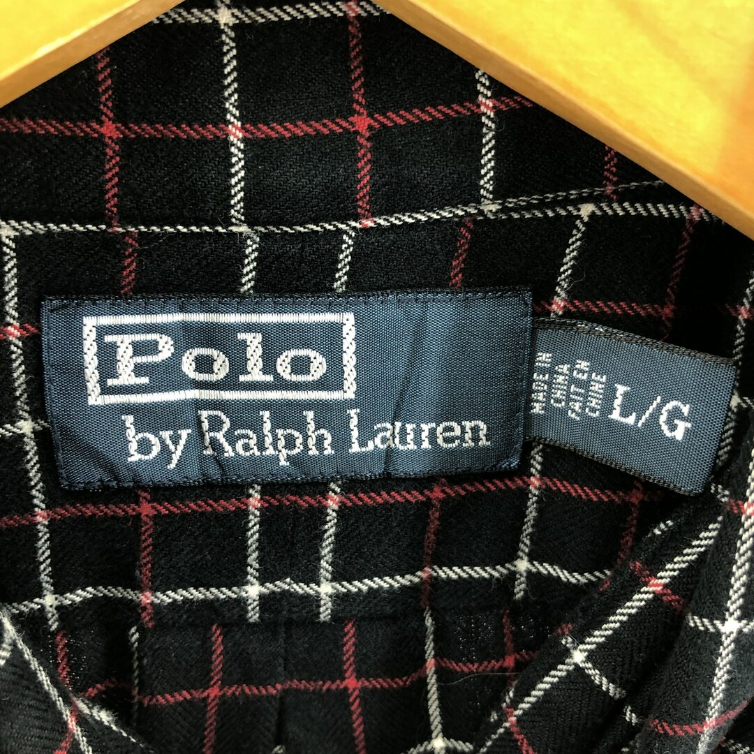 Ralph Lauren(ラルフローレン)の古着 ラルフローレン Ralph Lauren POLO by Ralph Lauren 長袖 ライトネルチェックシャツ メンズXL /eaa384954 メンズのトップス(シャツ)の商品写真