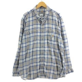 カーハート(carhartt)の古着 カーハート Carhartt FRシリーズ 長袖 ボタンダウン フランネルチェックシャツ メンズXXL /eaa384956(シャツ)