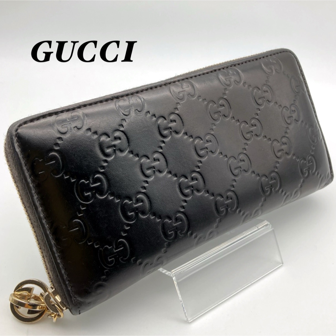 Gucci - GUCCI グッチ 長財布 シマ ラウンドジップ ファスナー