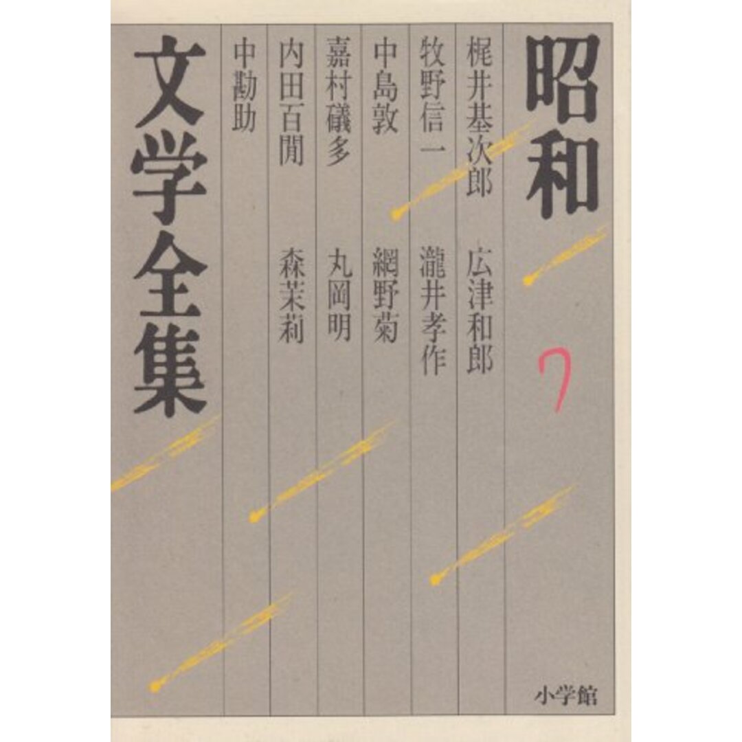 昭和文学全集: 梶井基次郎 牧野信一 中島敦 嘉村礒多 内田百聞 他6人 (第7巻) (昭和文学全集 7)／梶井 基次郎、滝井 孝作、丸岡 明、中島 敦、内田 百けん、広津 和郎、網野 菊、牧野 信一