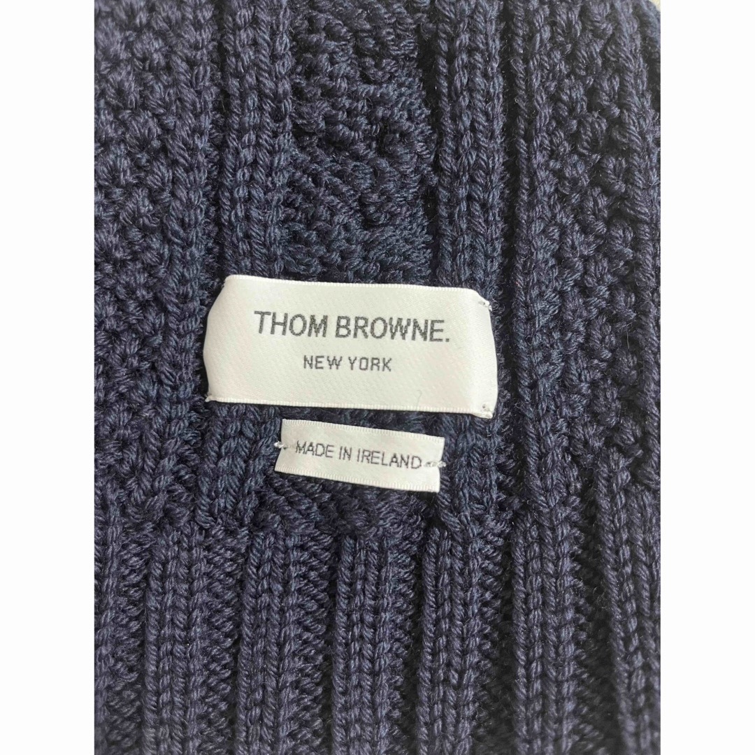 THOM BROWNE - THOM BROWNE ニット帽 ネイビーの通販 by shino's shop