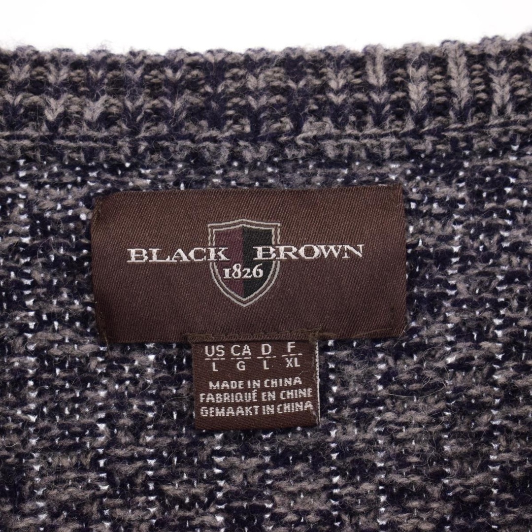 古着 BLACK BROWN ウールニットセーター メンズL /eaa365319の通販 by ...