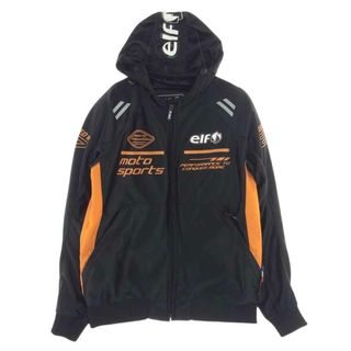 エルフ elf ジャケット MOTO SPORTS モトスポーツ ライダースジャケット バイクジャケット ブラック系 オレンジ系 L【中古】(その他)