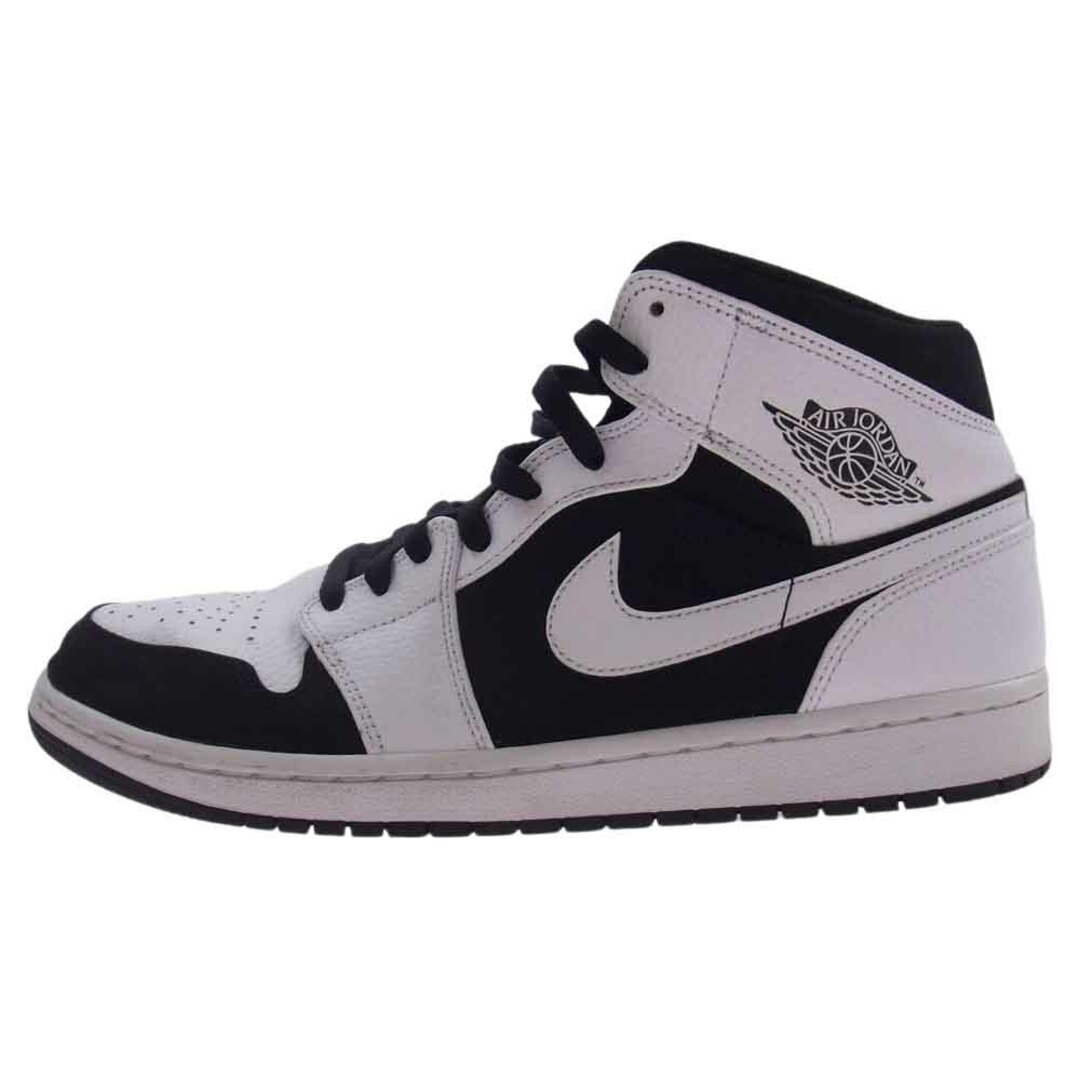 NIKE AIR JORDAN ナイキ ジョーダン スニーカー 554724-113 AIR JORDAN 1 MID  AJ1 WHITE BLACK スニーカー ホワイト系 ブラック系 28.5cm約30cm高さ