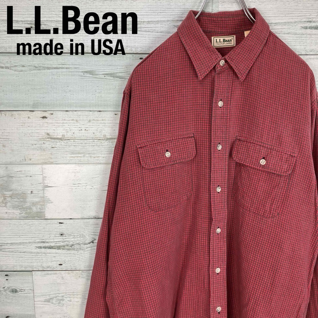 “L.L.Bean 90s エルエルビーン　コットンチェックシャツ”