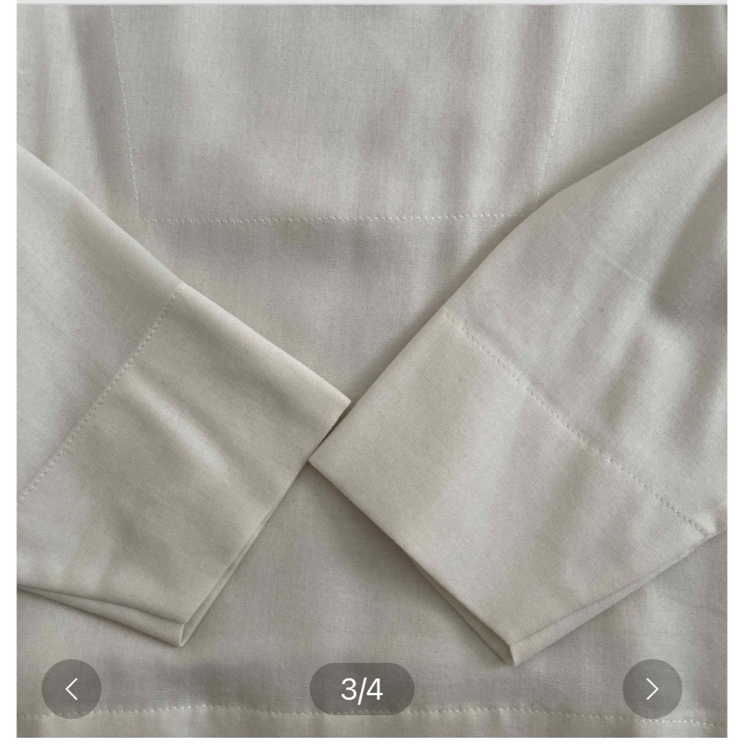 ebure(エブール)のebure エブール　ウールブラウス　ホワイト　38 レディースのトップス(シャツ/ブラウス(長袖/七分))の商品写真