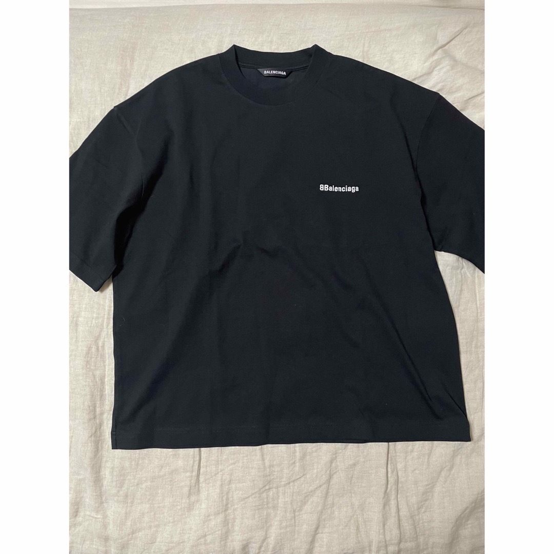 トップス週末価格 新品 balenciaga バレンシアガ ♡ ロゴ Tシャツ 黒 m