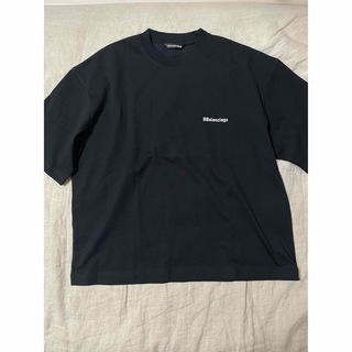 バレンシアガ(Balenciaga)の週末価格 新品 balenciaga バレンシアガ ♡ ロゴ Tシャツ 黒 m(Tシャツ/カットソー(半袖/袖なし))