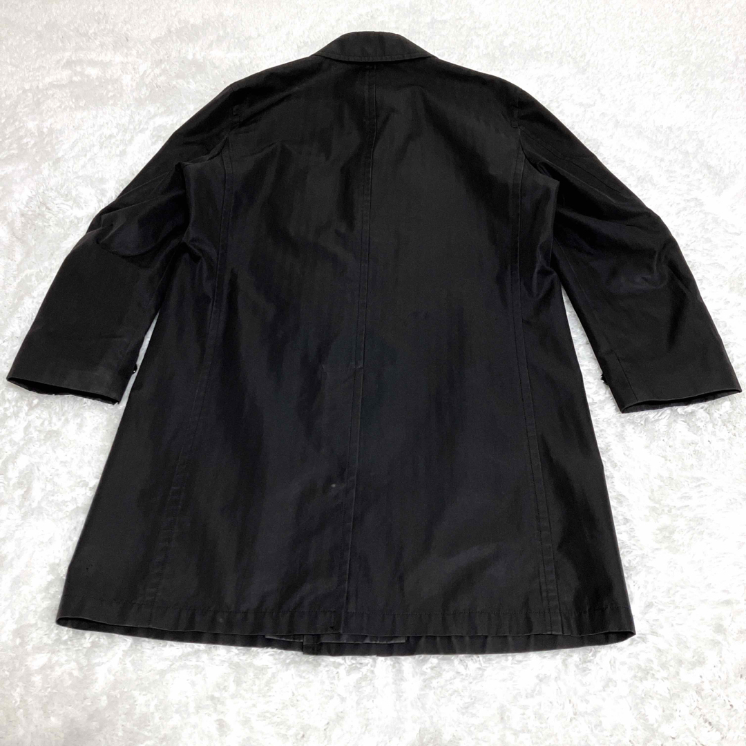 BURBERRY(バーバリー)のBURBERRY バーバリー ステンカラーコート ブラック ノバチェック メンズのジャケット/アウター(ステンカラーコート)の商品写真