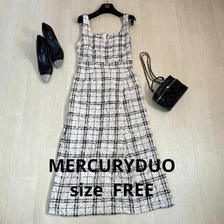 マーキュリーデュオ(MERCURYDUO)のMERCURYDUO ノースリーブ総レースロング丈ワンピース　size FREE(ロングワンピース/マキシワンピース)