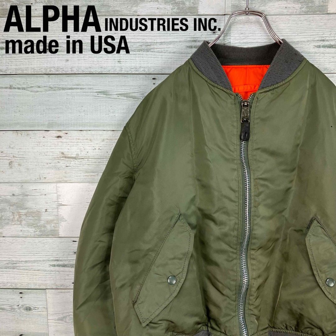ALPHAアルファ USA製90s90年代 民間品 MA-1 フライトジャケット