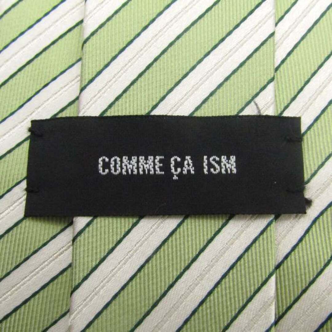 COMME CA ISM(コムサイズム)のコムサイズム ブランドネクタイ ストライプ柄 ブロックストライプ シルク メンズ グリーン COMME CA ISM メンズのファッション小物(ネクタイ)の商品写真