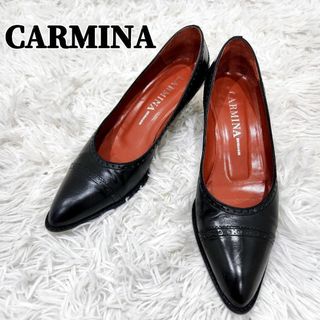 CARMINA - 美品　カルミナ　CARMINA　ウイングチップ　レザー　ポインテッドトゥ　希少