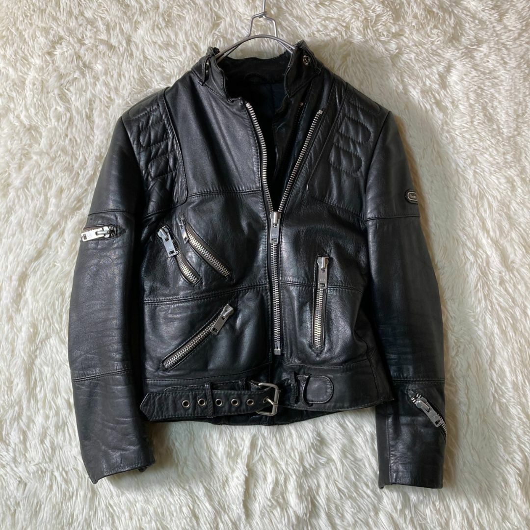90s hein gericke ハインゲリック レザー ライダースジャケットの通販