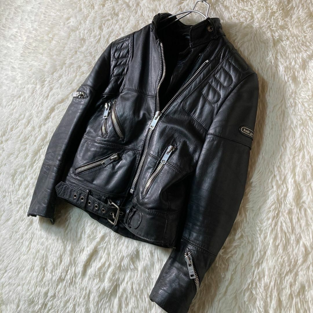 90s hein gericke ハインゲリック レザー ライダースジャケット-