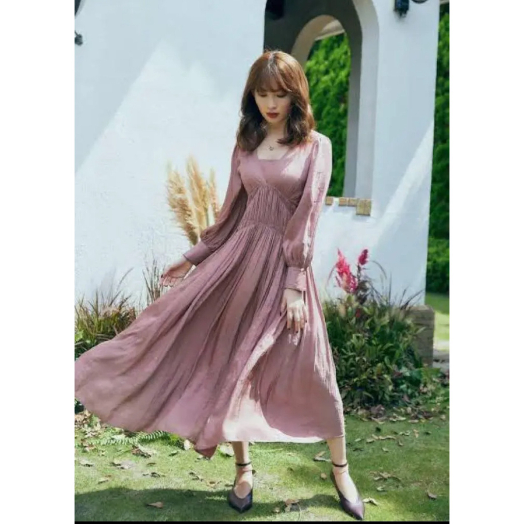 herlipto Side Bow Vintage Twill Dress レディースのワンピース(ロングワンピース/マキシワンピース)の商品写真