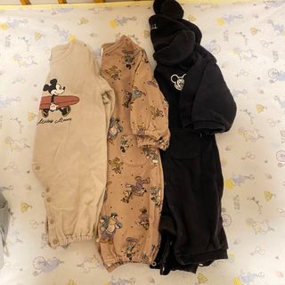 シマムラ(しまむら)のディズニー　ベビー服　まとめ売り　秋冬(ロンパース)