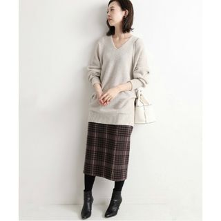 【美品】IENA イエナ シルク混 ウールニット M　L　Vネック ゆったり