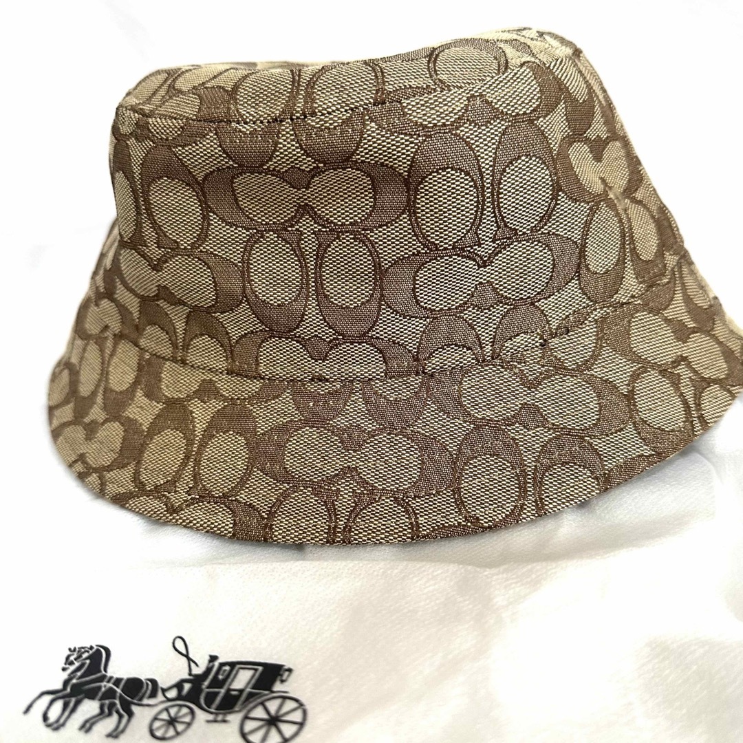 COACH(コーチ)の【美品】ハット　帽子　コーチ　COACH  シグネチャー　女性　秋　冬 レディースの帽子(ハット)の商品写真