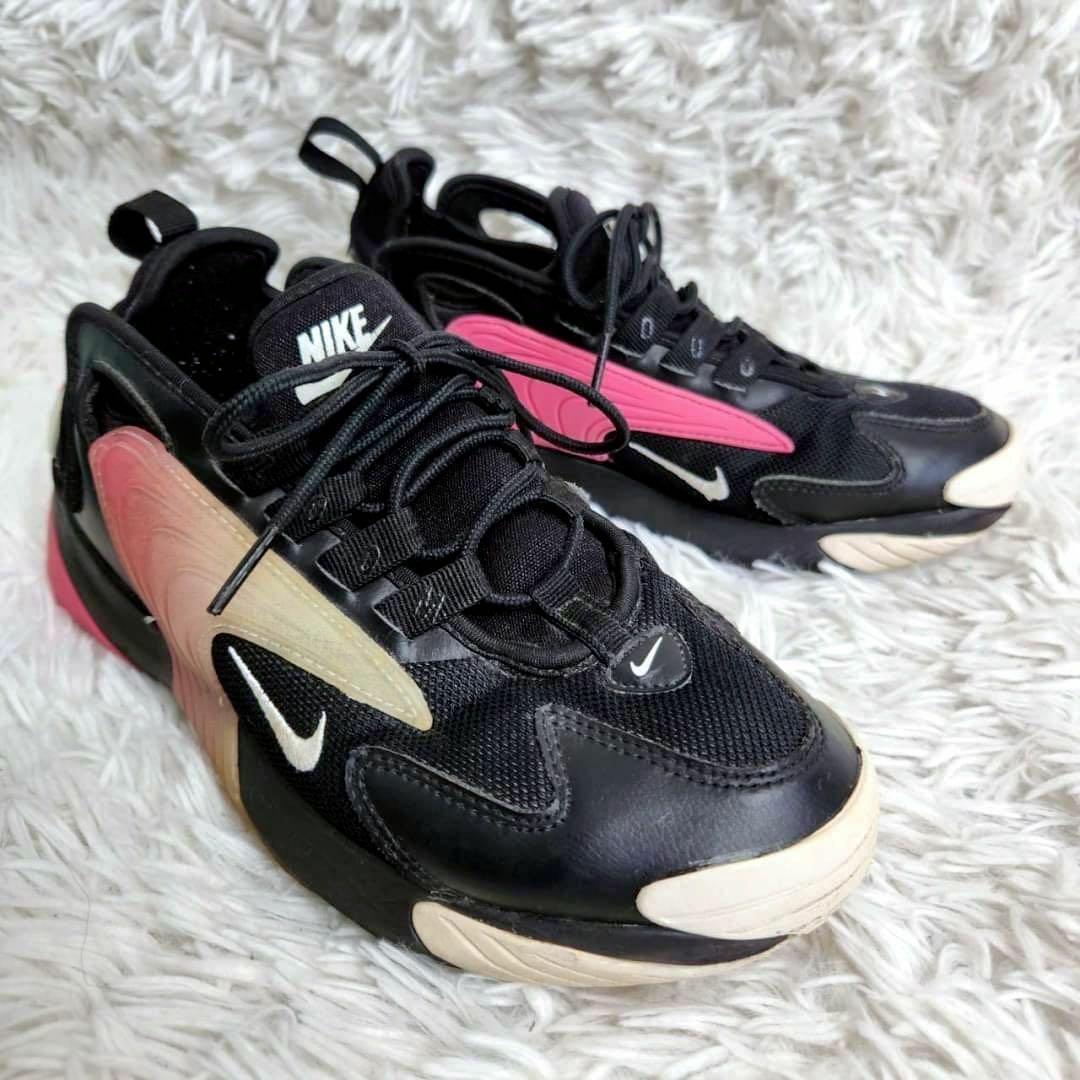 NIKE(ナイキ)のNIKE ZOOM 2K スニーカー　チャイナローズ　ピンク×ブラック　23㎝ レディースの靴/シューズ(スニーカー)の商品写真