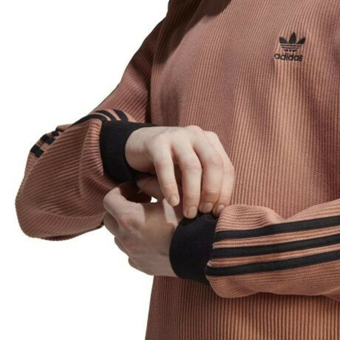 大きいサイズ★adidas★ワッフルスウェット★トレーナー★長袖Tシャツ★2XL