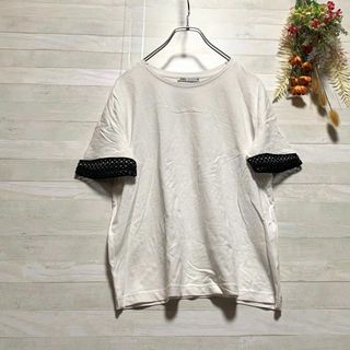 ザラ(ZARA)のZARA　ザラ　Ｔシャツ　袖かわいい　半袖　Ｍサイズ(Tシャツ(半袖/袖なし))