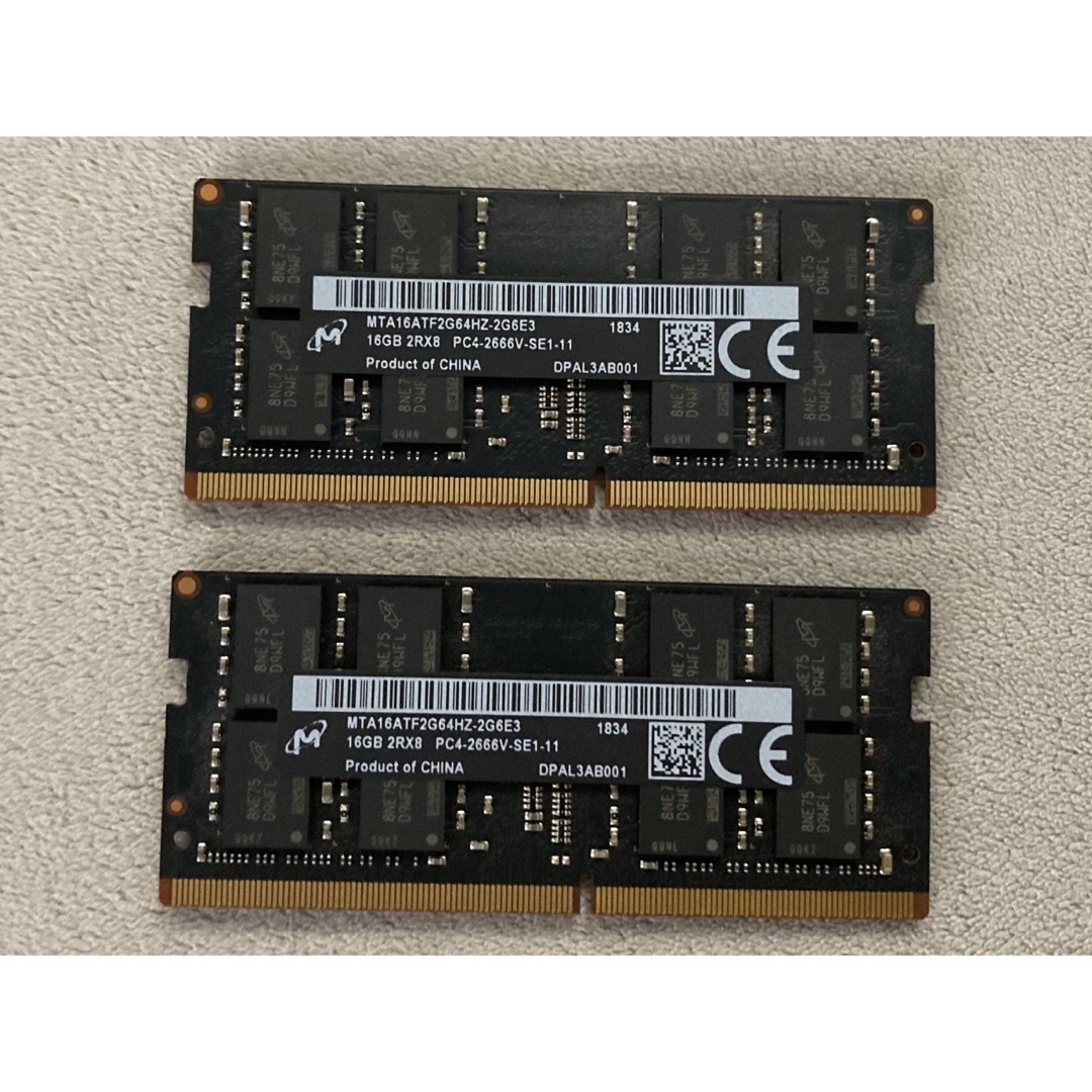 PC/タブレットApple memory 32GB PC4-2666V-SE1-11(16x2)