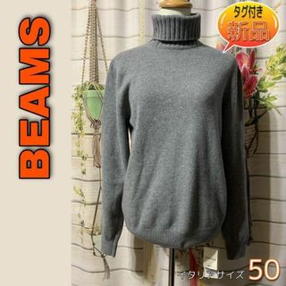 ビームス(BEAMS)の⭐️タグ付き新品⭐️ビームス⭐️タートルニット⭐️定価¥27000⭐️イタリア製(ニット/セーター)