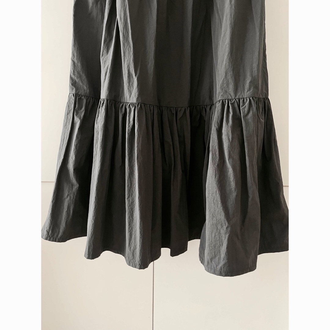 na.e ナエ Gather Light Skirt ロングスカート　黒 4