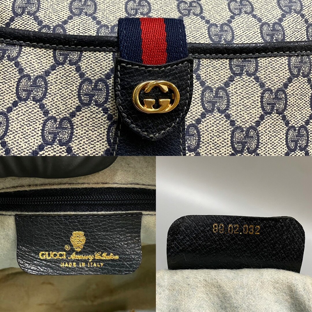 美品 GUCCI グッチ オールドグッチ シェリーライン GG ロゴ 金具
