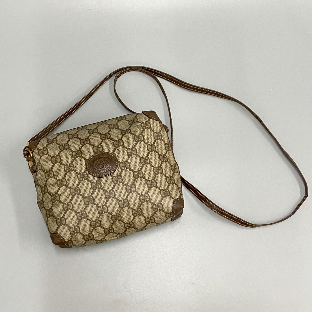 美品 GUCCI グッチ オールドグッチ ヴィンテージ GG ロゴ 総柄 レザー