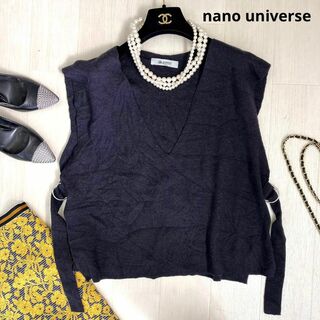 ナノユニバース(nano・universe)のnano universe ナノユニバース　ベスト　ニット　ブラック(ニット/セーター)