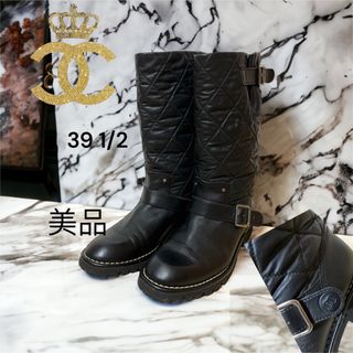 レア美品】シャネル CHANEL レザー ココマークブーツ-