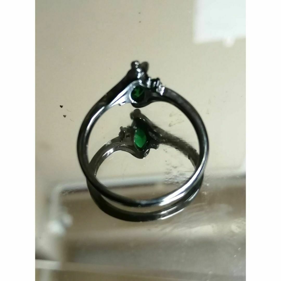 【R103】リング メンズ 　指輪　シルバー　レディース　グリーン　緑　20号 メンズのアクセサリー(リング(指輪))の商品写真