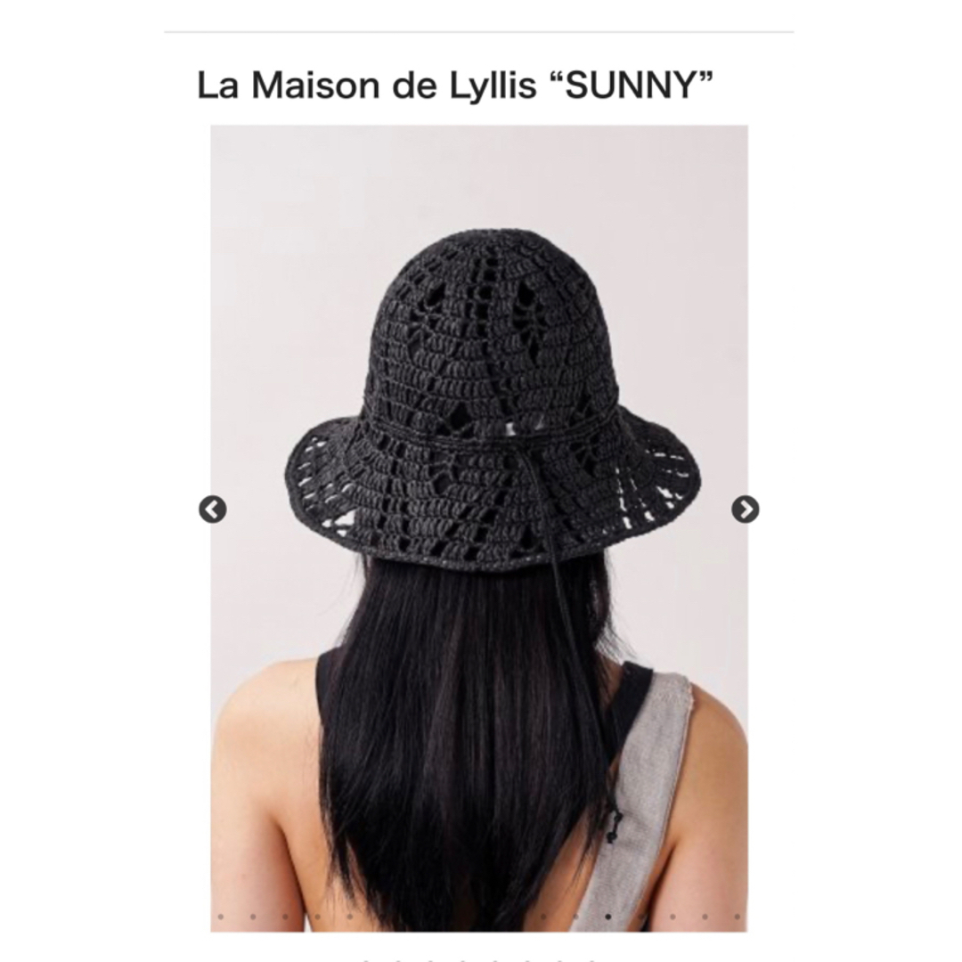 La Maison de Lyllis - メゾンドリリス 麦わら帽子 サニー ブラック ...