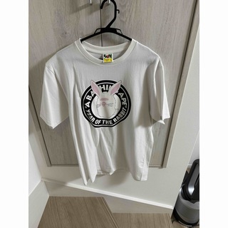 アベイシングエイプ(A BATHING APE)のアベイシングエイプ　Tシャツ　試着のみ　L ホワイト(Tシャツ/カットソー(半袖/袖なし))