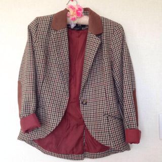 エイチアンドエム(H&M)のH&M 千鳥格子柄ジャケット(テーラードジャケット)