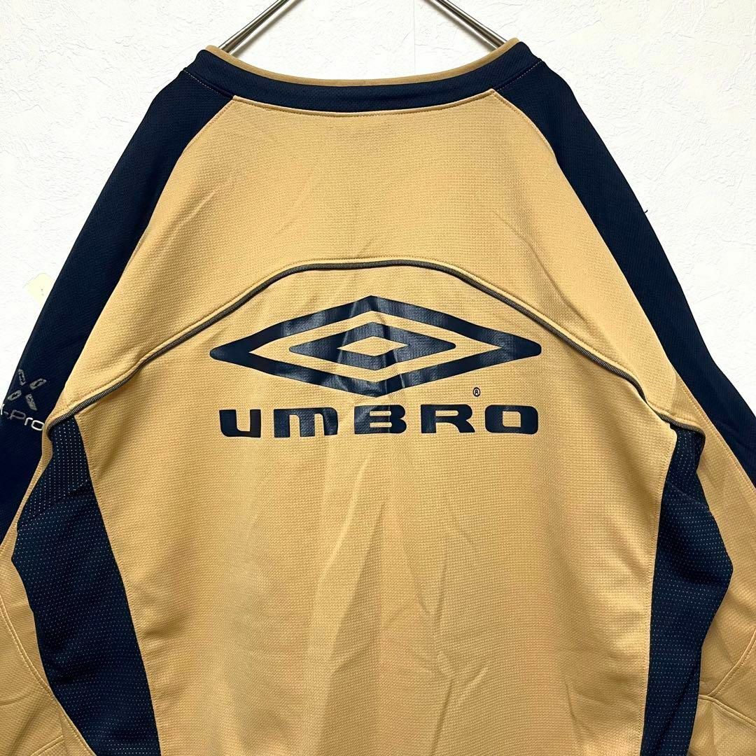 00s UMBRO ロゴ ゲームシャツ 長袖　y2k ナイロンプルオーバー