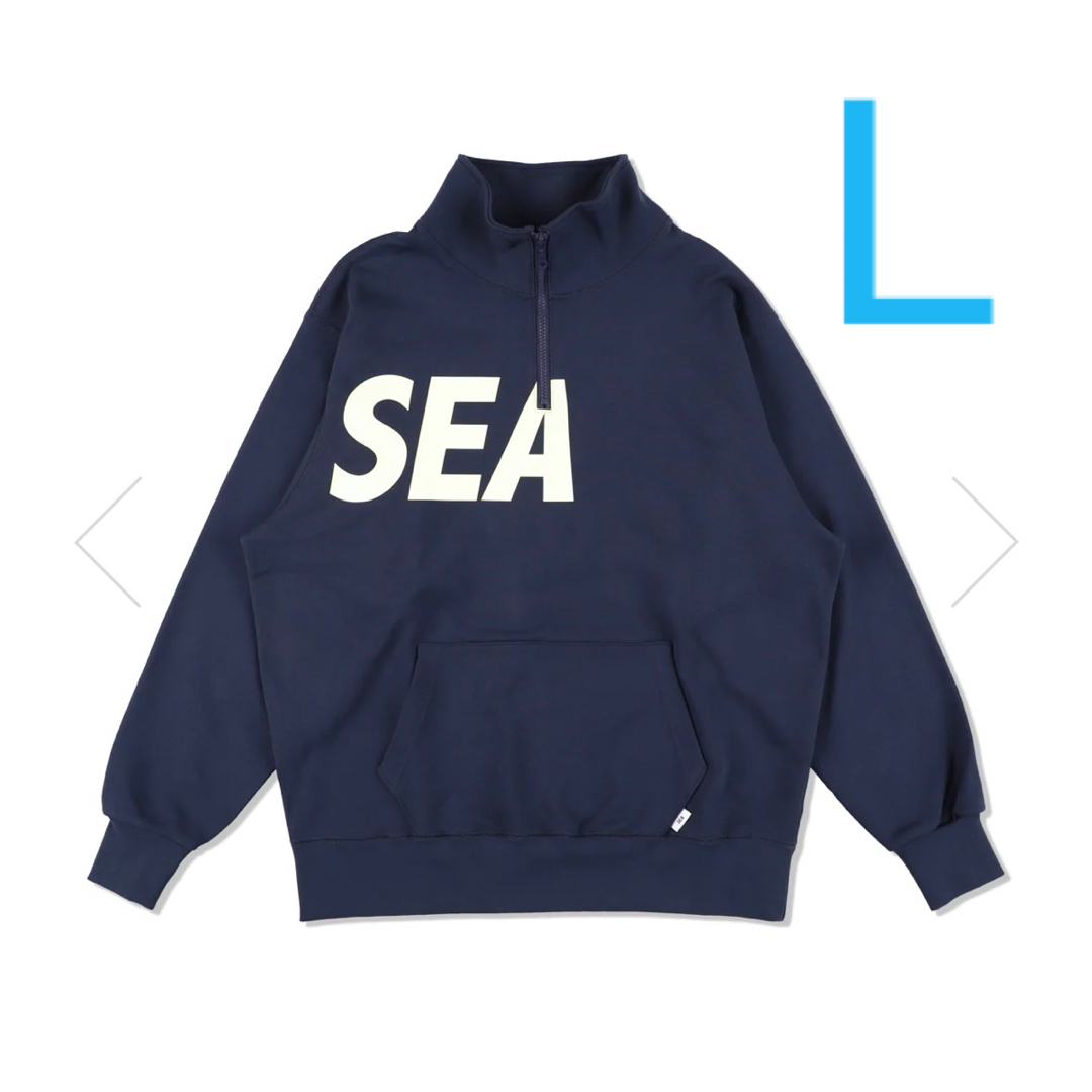 WIND AND SEA SEA HALF ZIP TOPS NAVY Lサイズ