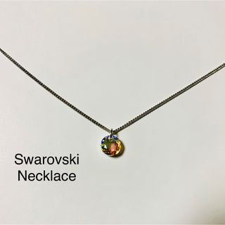 スワロフスキー 丸型 ネックレス　一粒クリスタル　シルバー ゴールド　高品質(ネックレス)