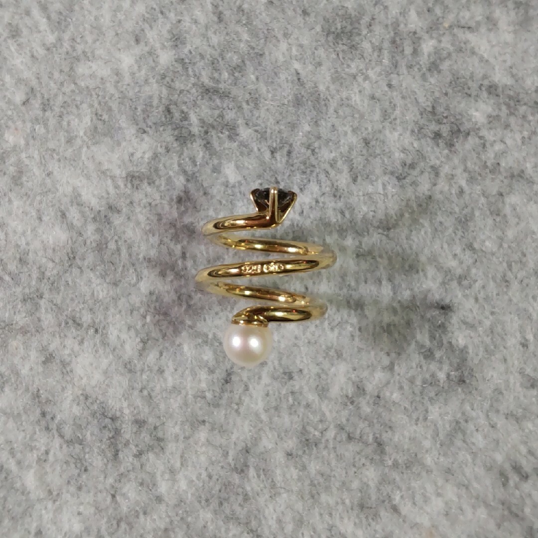ete - 美品☆エテ ete パール&ビジュー リバーシブル ループイヤリング