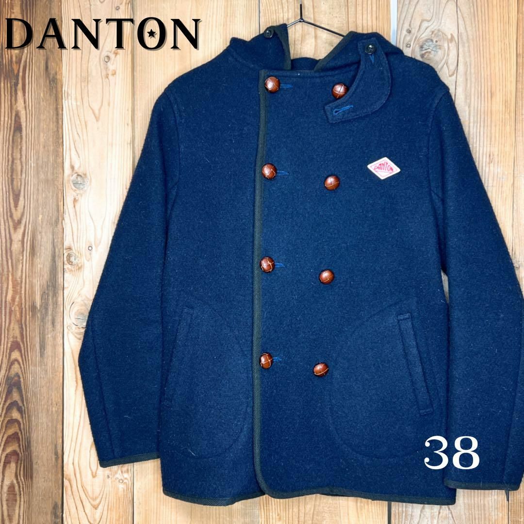 DANTON(ダントン)の【シンプル⭐︎】　ダントン　ウールモッサ　38 ネイビー　ダブル レディースのジャケット/アウター(その他)の商品写真
