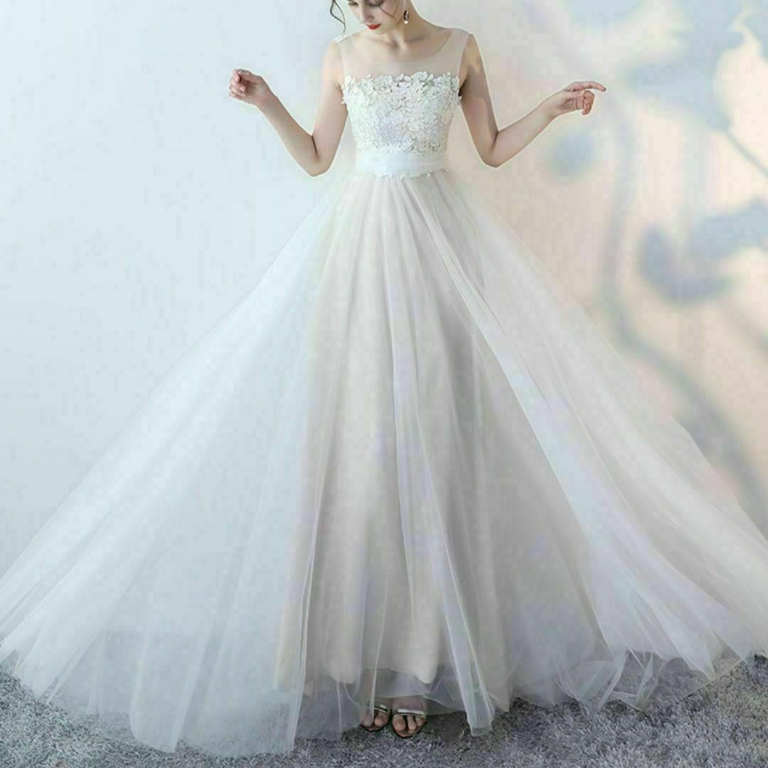 【SS2023 最新作】ウエディングドレス 結婚式 ブライダル Aライン M 5