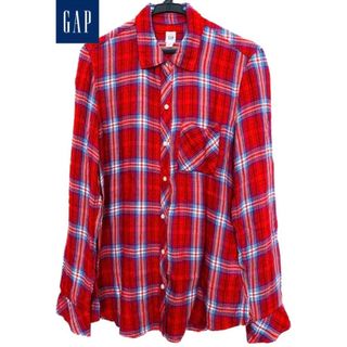 ギャップ(GAP)のGAP チェックシャツ 長袖 XS(シャツ/ブラウス(長袖/七分))