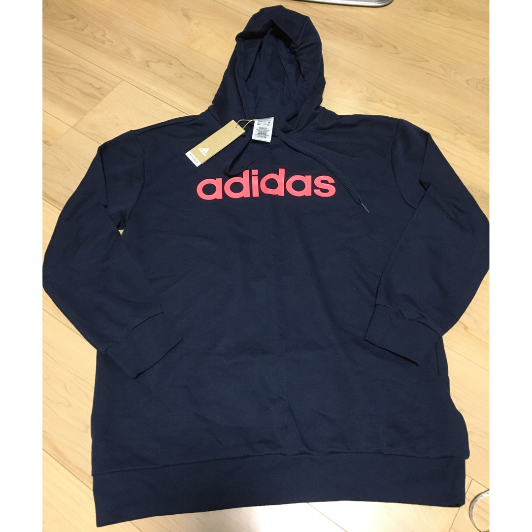 adidas パーカー　2XL ネイビー　ピンク　新品